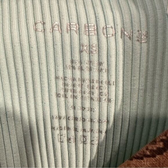 Carbon38 ribbed high waisted leggings aqua teal - Picture 4 of 4